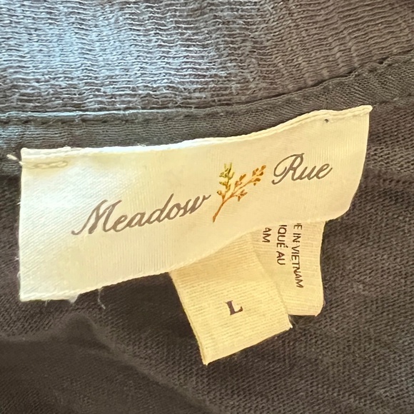 Anthropologie Meadow Rue Button Down Pucked Long Sleeve Blouse Size Large - Picture 7 of 7